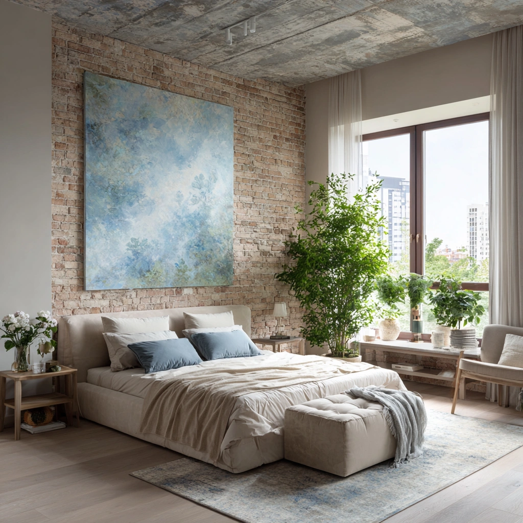 Спокойные цвета краски для стен спальни.